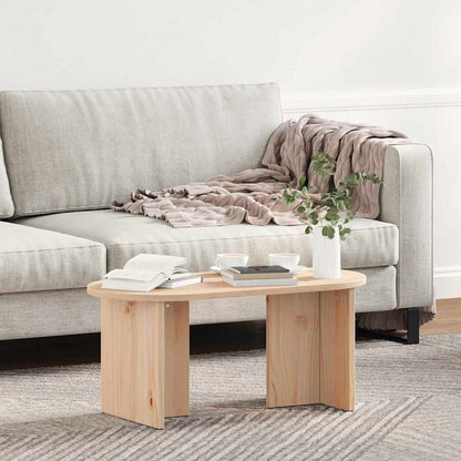 Couchtisch Natur 80 x 39,5 x 35 cm Massivholz Kiefer