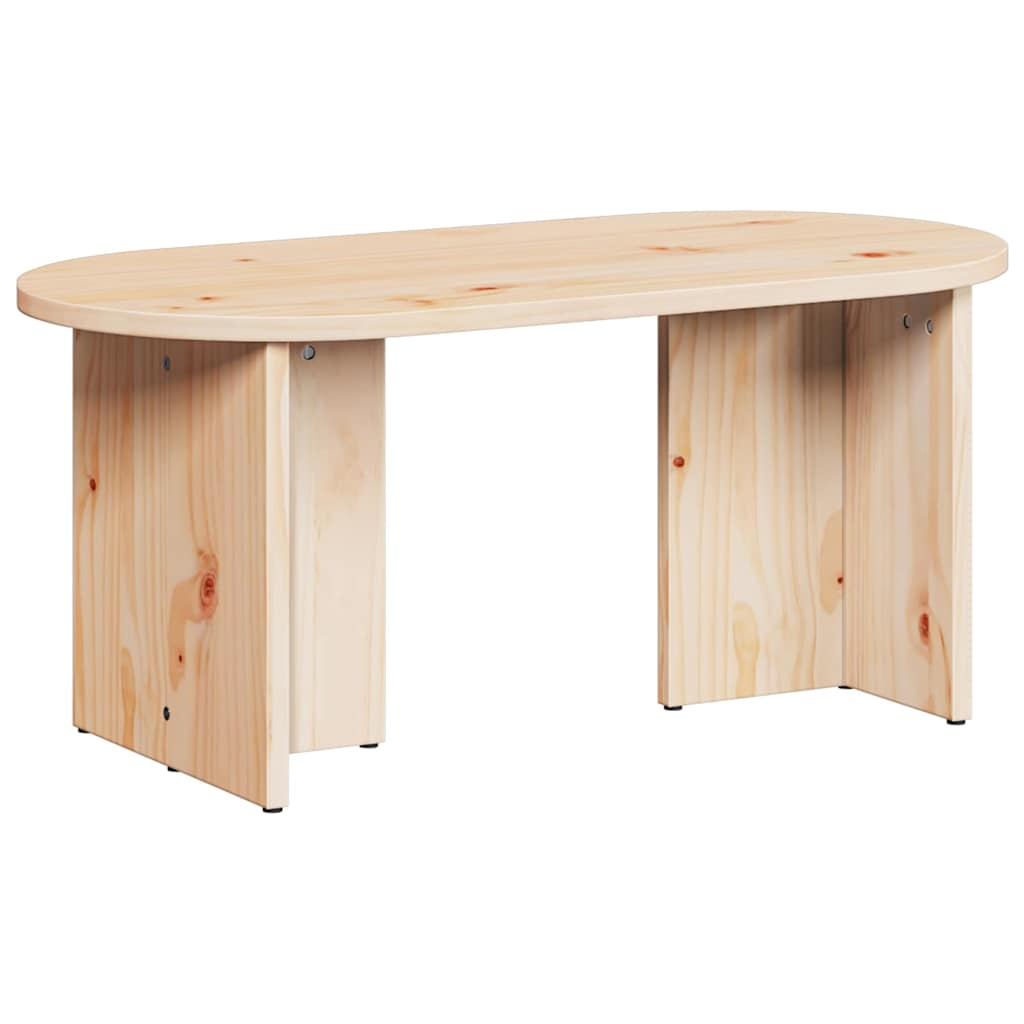 Couchtisch Natur 80 x 39,5 x 35 cm Massivholz Kiefer