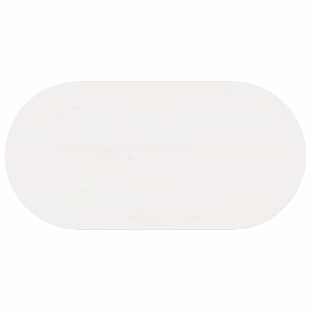 Couchtisch Weiß 80 x 39,5 x 35 cm Massivholz Kiefer