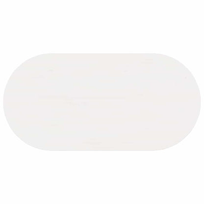 Couchtisch Weiß 80 x 39,5 x 35 cm Massivholz Kiefer