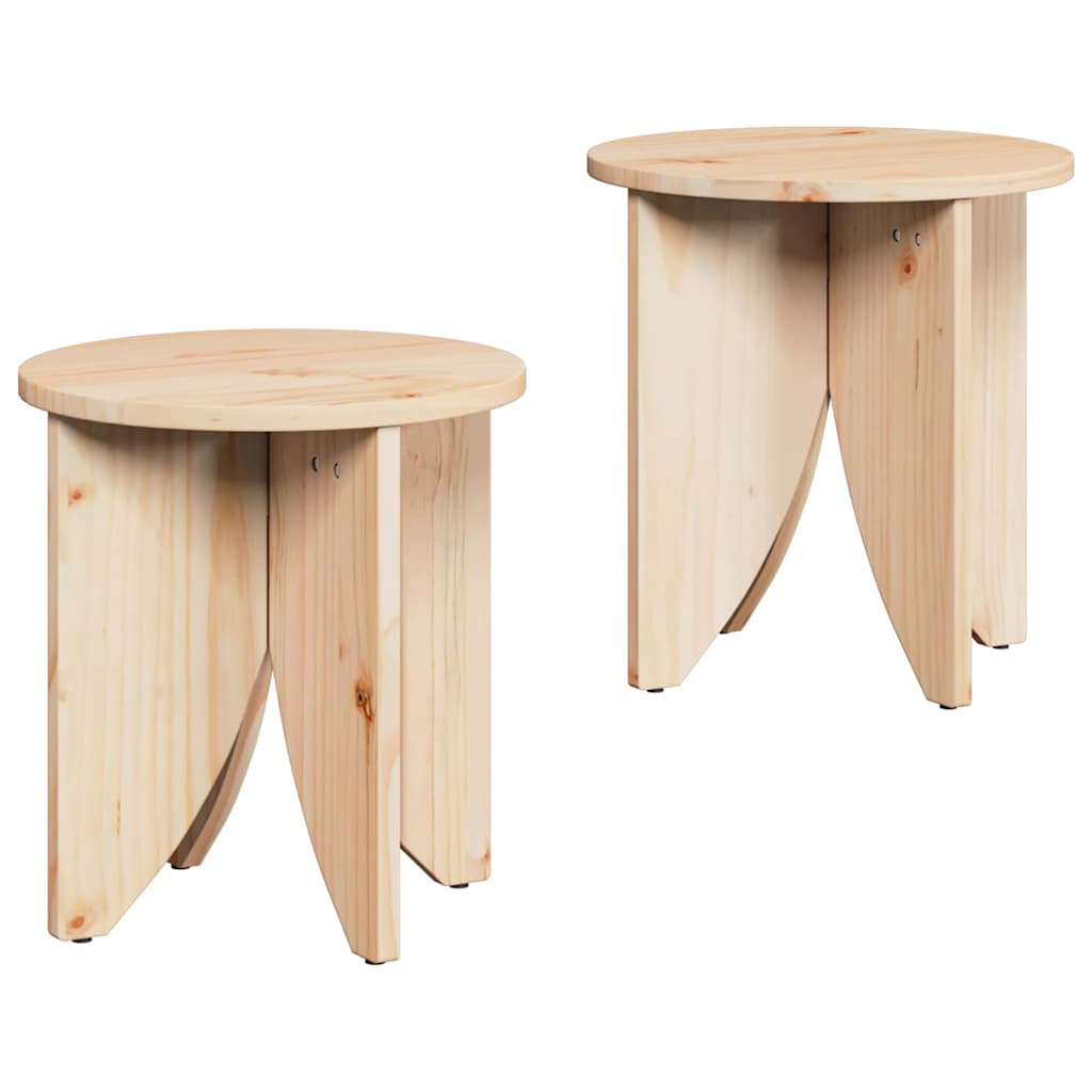Couchtisch 2 pcs Natur 41,5 x 41,5 x 44 cm Massivholz Kiefer