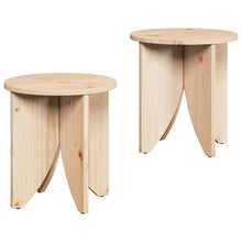 Couchtisch 2 pcs Natur 41,5 x 41,5 x 44 cm Massivholz Kiefer