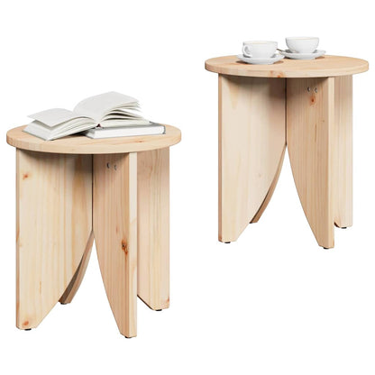 Couchtisch 2 pcs Natur 41,5 x 41,5 x 44 cm Massivholz Kiefer