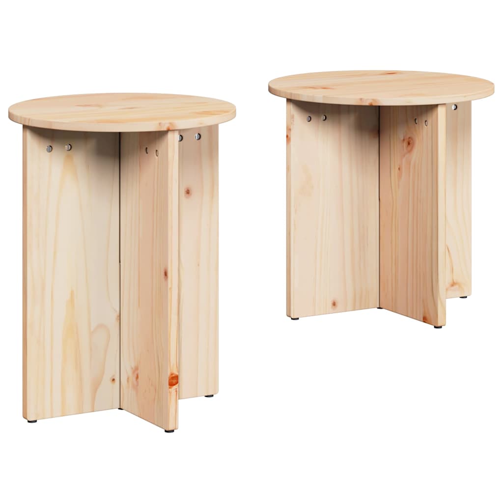 Couchtisch 2 pcs Natur 41,5 x 41,5 x 41 cm Massivholz Kiefer