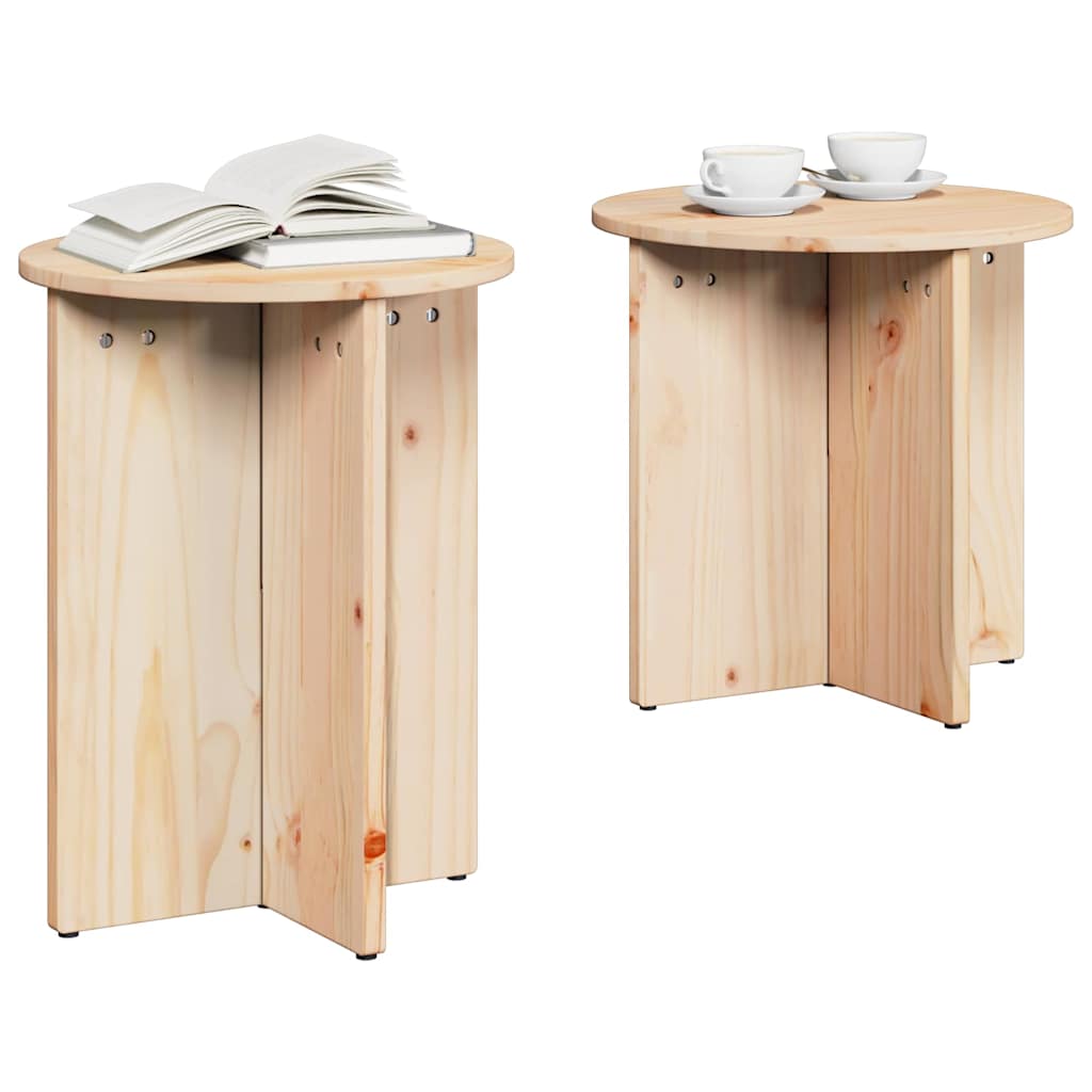 Couchtisch 2 pcs Natur 41,5 x 41,5 x 41 cm Massivholz Kiefer