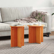Couchtisch 2 pcs Wachsbraun 41,5 x 41,5 x 41 cm