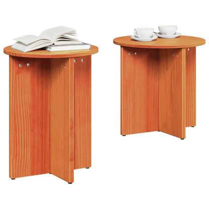 Couchtisch 2 pcs Wachsbraun 41,5 x 41,5 x 41 cm