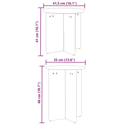 Couchtisch 2 pcs Wachsbraun 41,5 x 41,5 x 41 cm