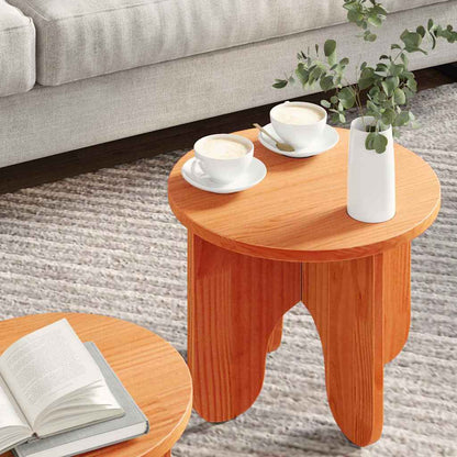 Couchtisch 2 pcs Wachsbraun 39.5 x 39.5 x 30 cm