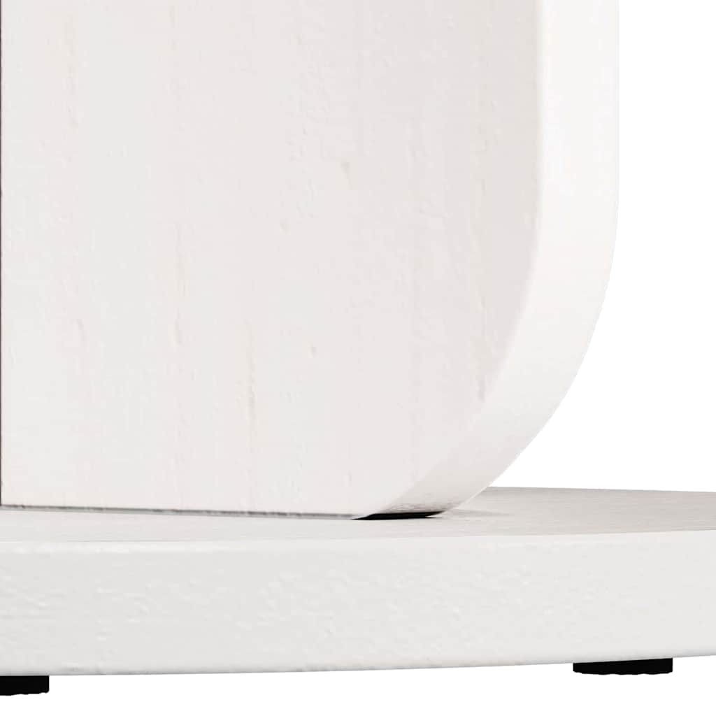 Beistelltisch Weiß 39.5 x 39.5 x 53.5 cm Massivholz Kiefer