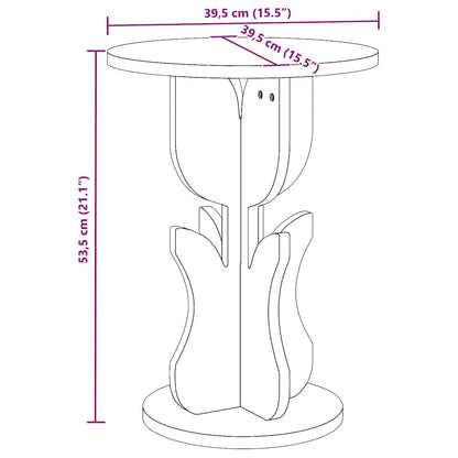Beistelltisch Wachsbraun 39.5 x 39.5 x 53.5 cm
