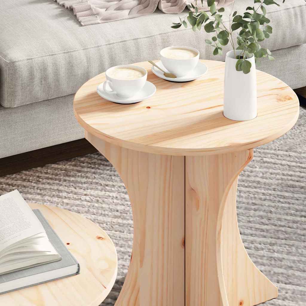 Couchtisch 2 pcs Natur 46 x 46 x 47 cm Massivholz Kiefer