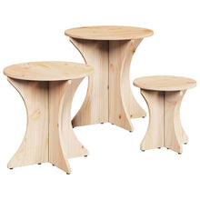 Couchtisch 3 pcs Natur 46 x 46 x 47 cm Massivholz Kiefer