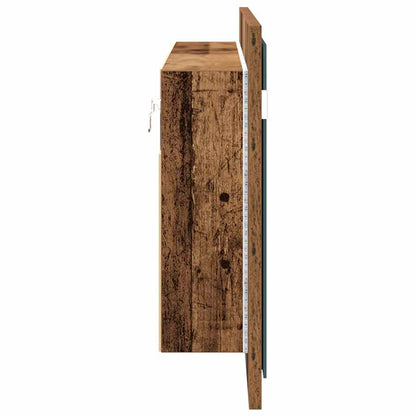 LED Spiegel-Schrank Altholz 100 x 12 x 45 cm Holzwerkstoff