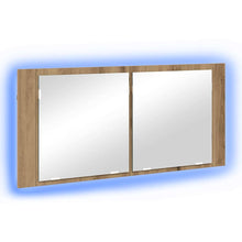LED Spiegel-Schrank mit Regal Artisan-Eiche 100 x 12 x 45 cm