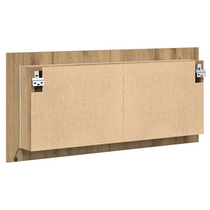 LED Spiegel-Schrank mit Regal Artisan-Eiche 100 x 12 x 45 cm