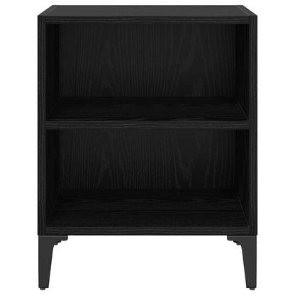 Nachttisch 2 pcs Schwarz Eichen-Optik 40 x 30 x 50 cm