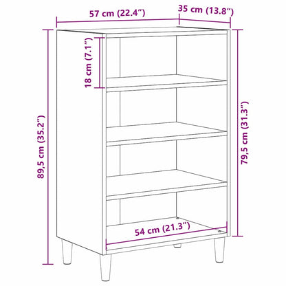 Sideboard Artisan-Eiche 57 x 35 x 89.5 cm Holzwerkstoff