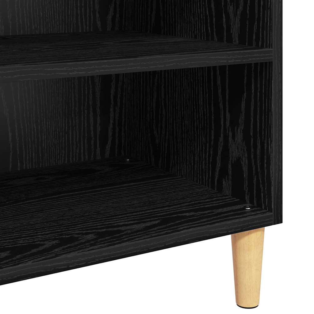 Sideboard Schwarz Eichen-Optik 57 x 35 x 89.5 cm Holzwerkstoff