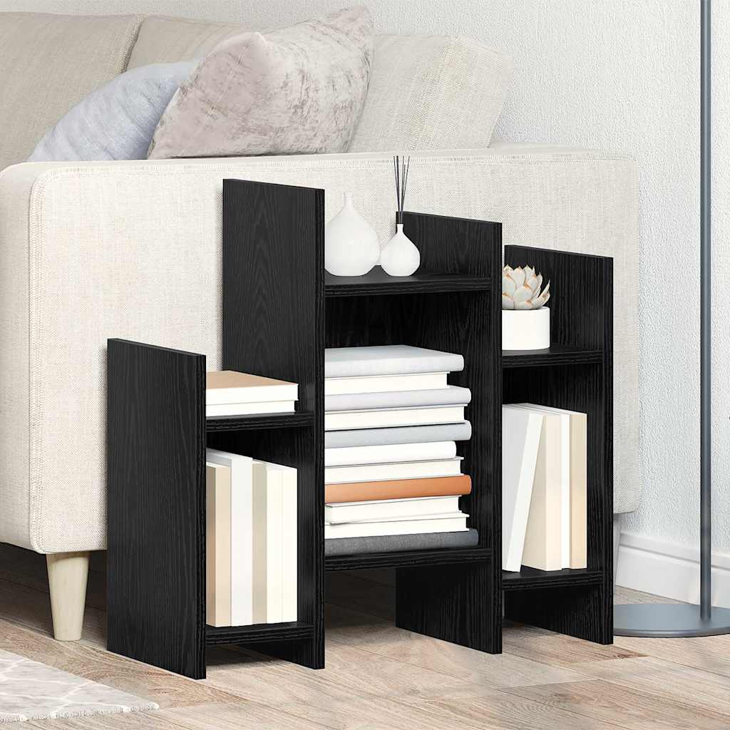 Beistellschrank Schwarz Eichen-Optik 60 x 26 x 60 cm