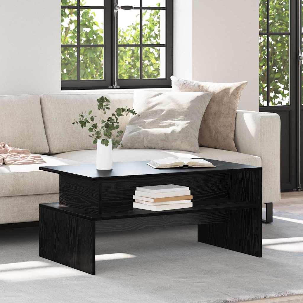 Couchtisch Schwarz Eichen-Optik 90 x 55 x 42,5 cm Holzwerkstoff