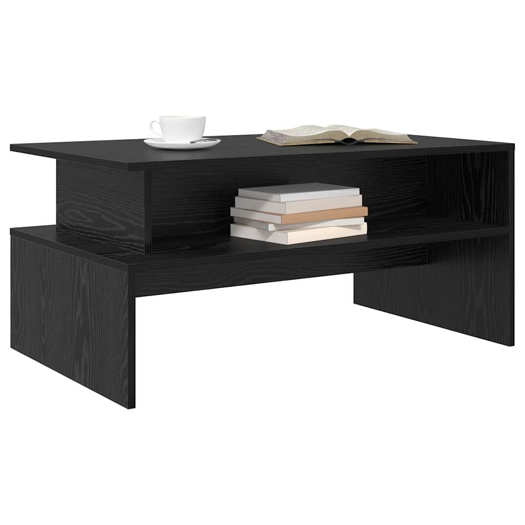 Couchtisch Schwarz Eichen-Optik 90 x 55 x 42,5 cm Holzwerkstoff