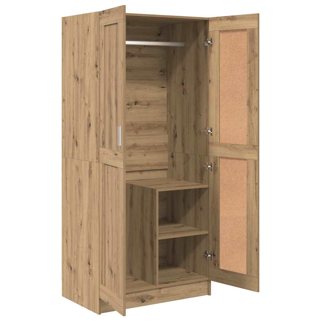 Kleiderschrank Artisan-Eiche 82,5 x 51,5 x 180 cm Holzwerkstoff