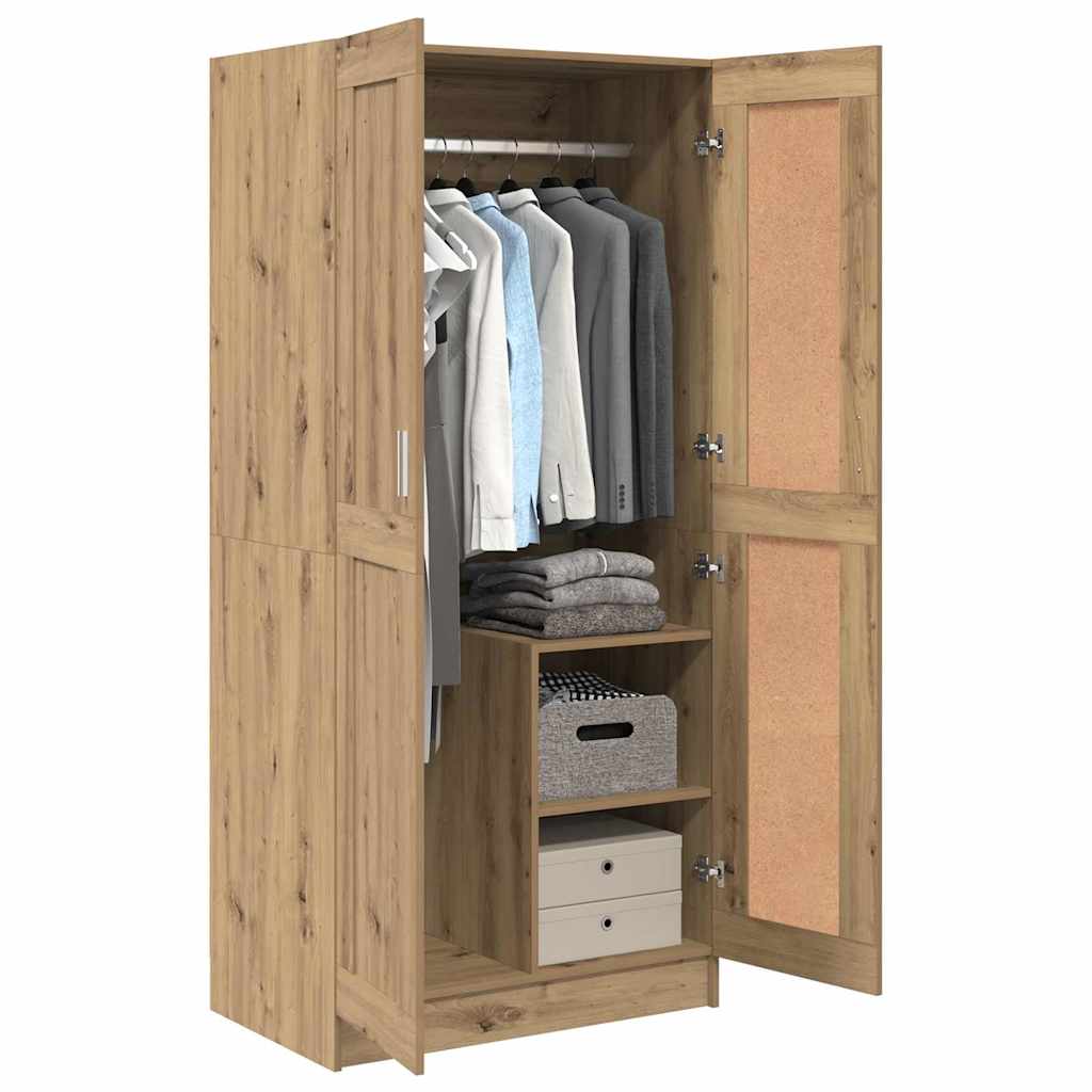 Kleiderschrank Artisan-Eiche 82,5 x 51,5 x 180 cm Holzwerkstoff