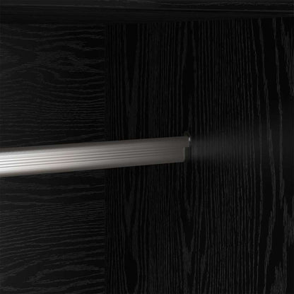 Kleiderschrank Schwarz Eichen-Optik 82,5 x 51,5 x 180 cm