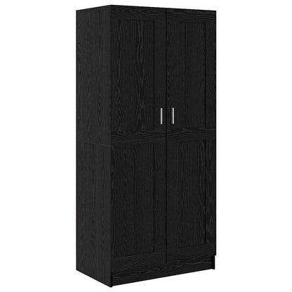 Kleiderschrank Schwarz Eichen-Optik 82,5 x 51,5 x 180 cm