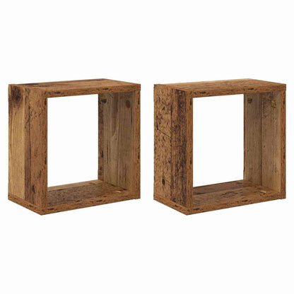 Wandregale 2 pcs Altholz 26 x 15 x 26 cm Holzwerkstoff