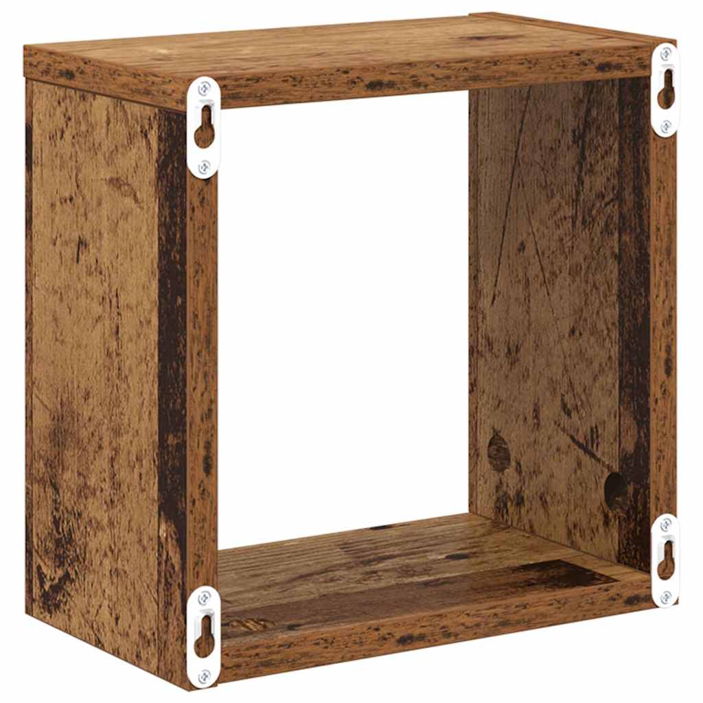 Wandregale 2 pcs Altholz 26 x 15 x 26 cm Holzwerkstoff