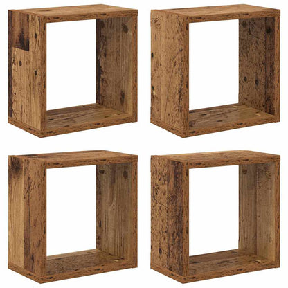 Wandregale 4 pcs Altholz 26 x 15 x 26 cm Holzwerkstoff
