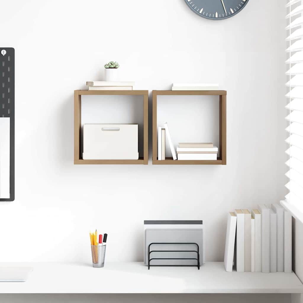 Wandregale 2 pcs Artisan-Eiche 26 x 15 x 26 cm Holzwerkstoff