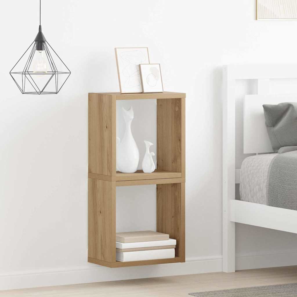 Wandregale 2 pcs Artisan-Eiche 26 x 15 x 26 cm Holzwerkstoff