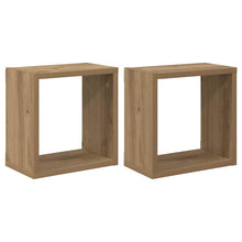 Wandregale 2 pcs Artisan-Eiche 26 x 15 x 26 cm Holzwerkstoff