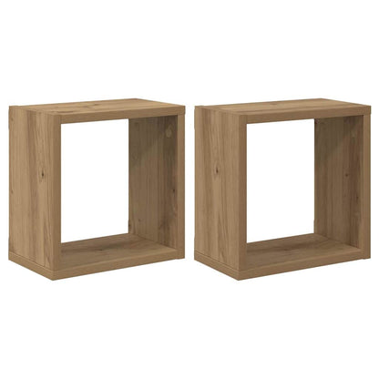 Wandregale 2 pcs Artisan-Eiche 26 x 15 x 26 cm Holzwerkstoff