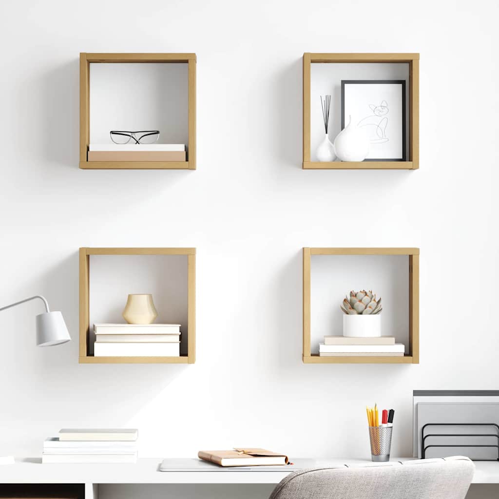 Wandregale 4 pcs Artisan-Eiche 26 x 15 x 26 cm Holzwerkstoff