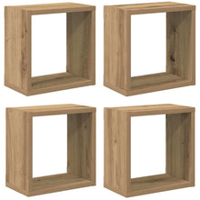 Wandregale 4 pcs Artisan-Eiche 26 x 15 x 26 cm Holzwerkstoff