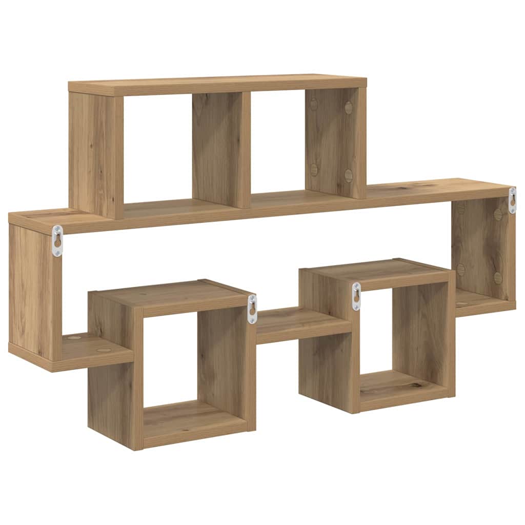 Wandregal mit Regal Artisan-Eiche 82 x 15 x 51 cm Holzwerkstoff