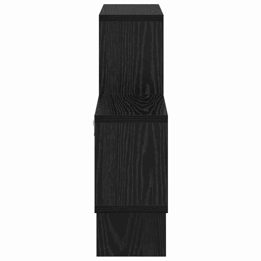 Wandregal Schwarz Eichen-Optik 82 x 15 x 51 cm Holzwerkstoff