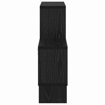 Wandregal Schwarz Eichen-Optik 82 x 15 x 51 cm Holzwerkstoff