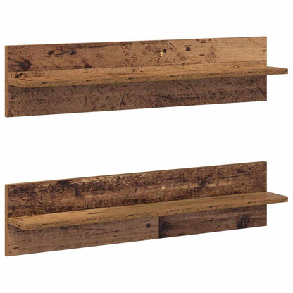 Wandregale 2 pcs Altholz 80 x 11.5 x 18 cm Holzwerkstoff