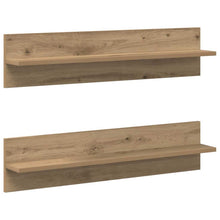 Wandregale 2 pcs Artisan-Eiche 80 x 11.5 x 18 cm Holzwerkstoff