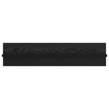 Wandregale 2 pcs Schwarz Eichen-Optik 80 x 11.5 x 18 cm