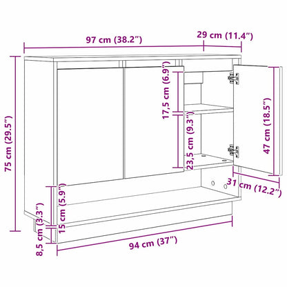 Sideboard Altholz 97 x 29 x 75 cm Holzwerkstoff