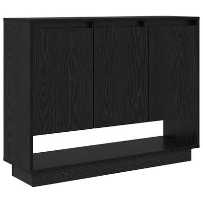 Sideboard Schwarz Eichen-Optik 97 x 29 x 75 cm Holzwerkstoff