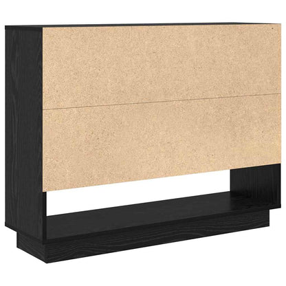 Sideboard Schwarz Eichen-Optik 97 x 29 x 75 cm Holzwerkstoff
