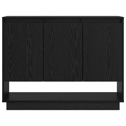 Sideboard Schwarz Eichen-Optik 97 x 29 x 75 cm Holzwerkstoff