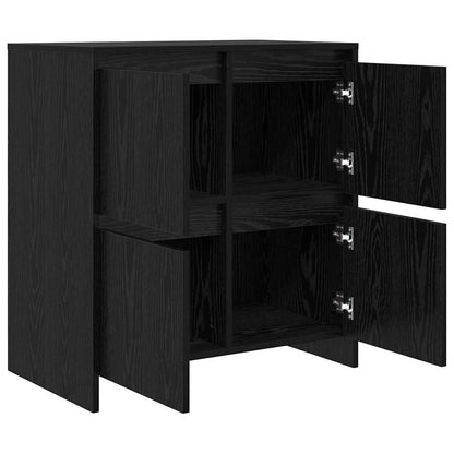 Sideboard Schwarz Eichen-Optik 70 x 41 x 75 cm Holzwerkstoff